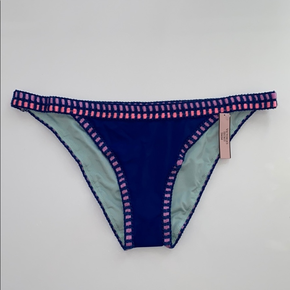 NWT Blue Victoria’s Crochet Secret Swimsuit Bo…